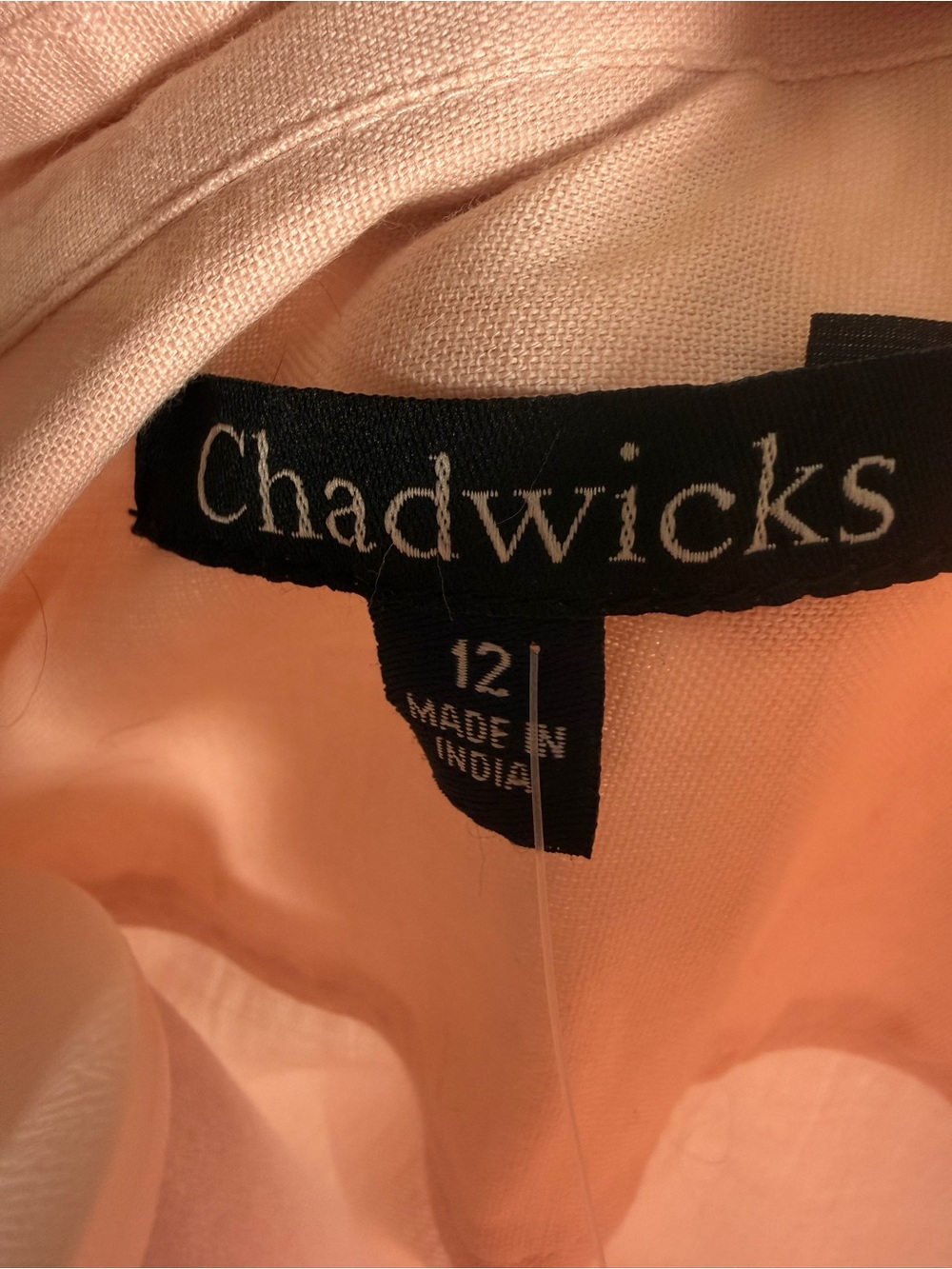 Chadwicks Light Pink Button-Front Women's Shirt size 12 (044) - Picture 6 of 7